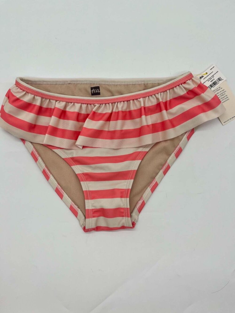 Tea Collection Ruffle Ruffled Stripe Bikini Bottoms Size 8 NWTs